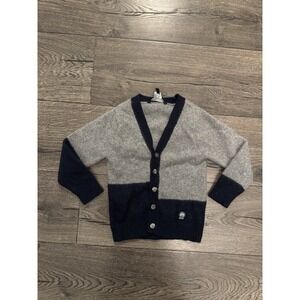 Little Marc Jacobs Wool Sweater Size 4 Gray‎ Blue Button